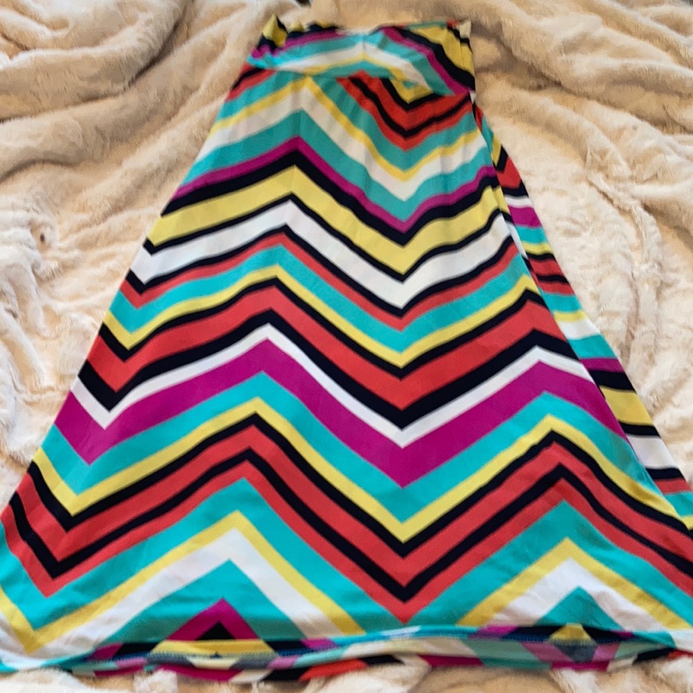 Chevron maxi skirt